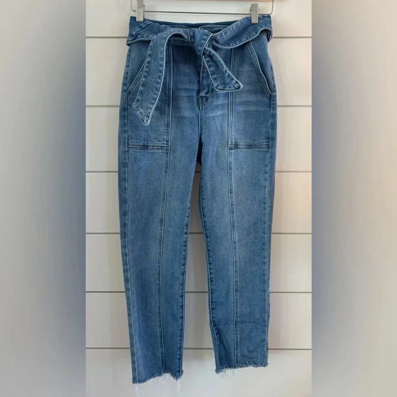RISEN Denim - RISEN Looking For Answers High Rise Tie-Belt Risen Skinny Jeans